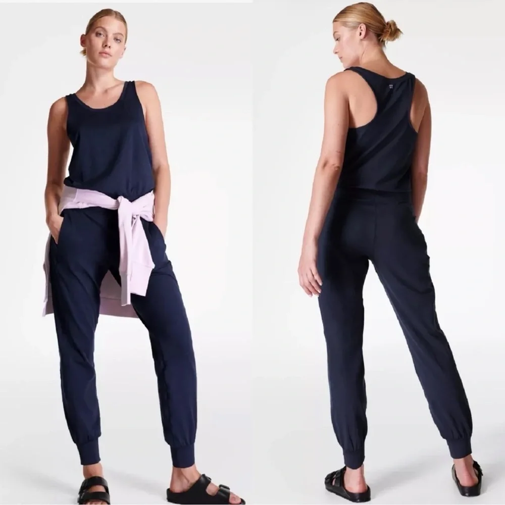 Sweaty Betty Navy Blue Gary Jumpsuit, size S - Picture 1 of 12